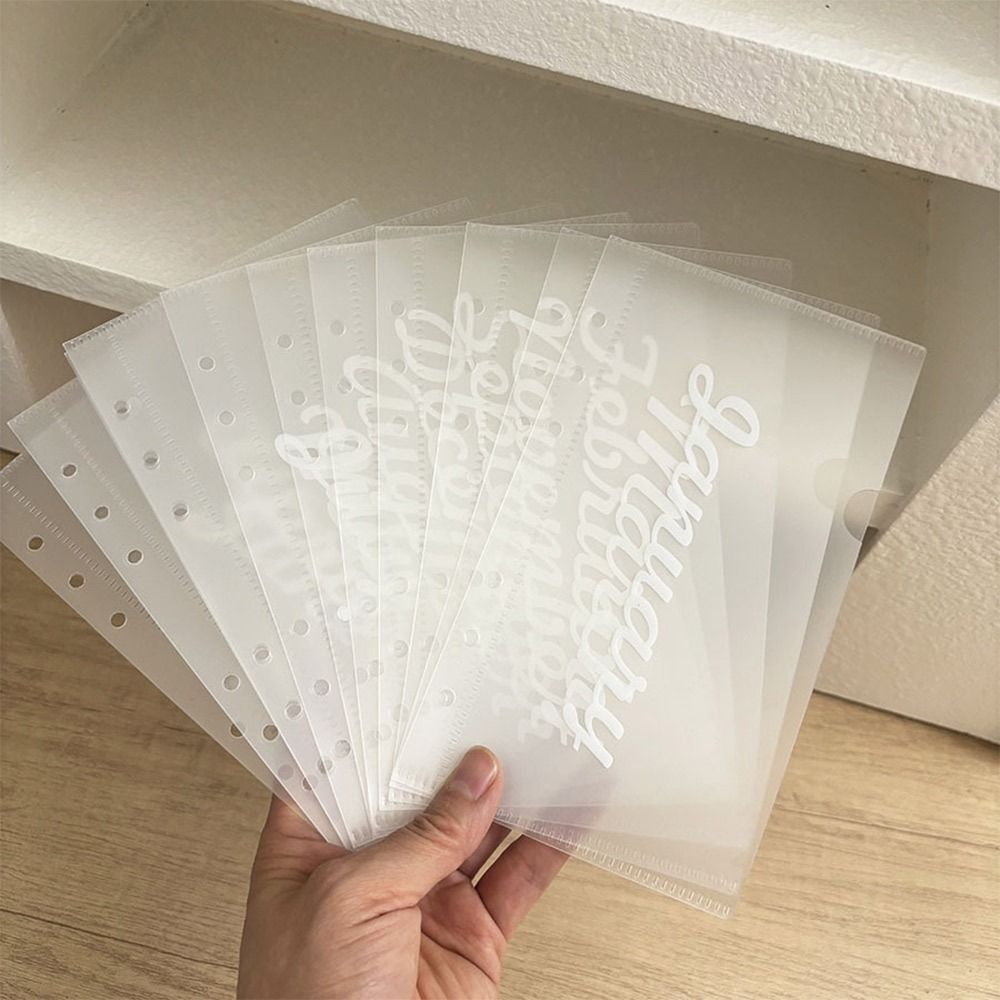 Túi đựng tiền mặt BEABOUT, Album lá rời 12 tháng A6, Sách quản lý tiền mặt trong suốt PP sáng tạo 6 lỗ nạp lại lá rời