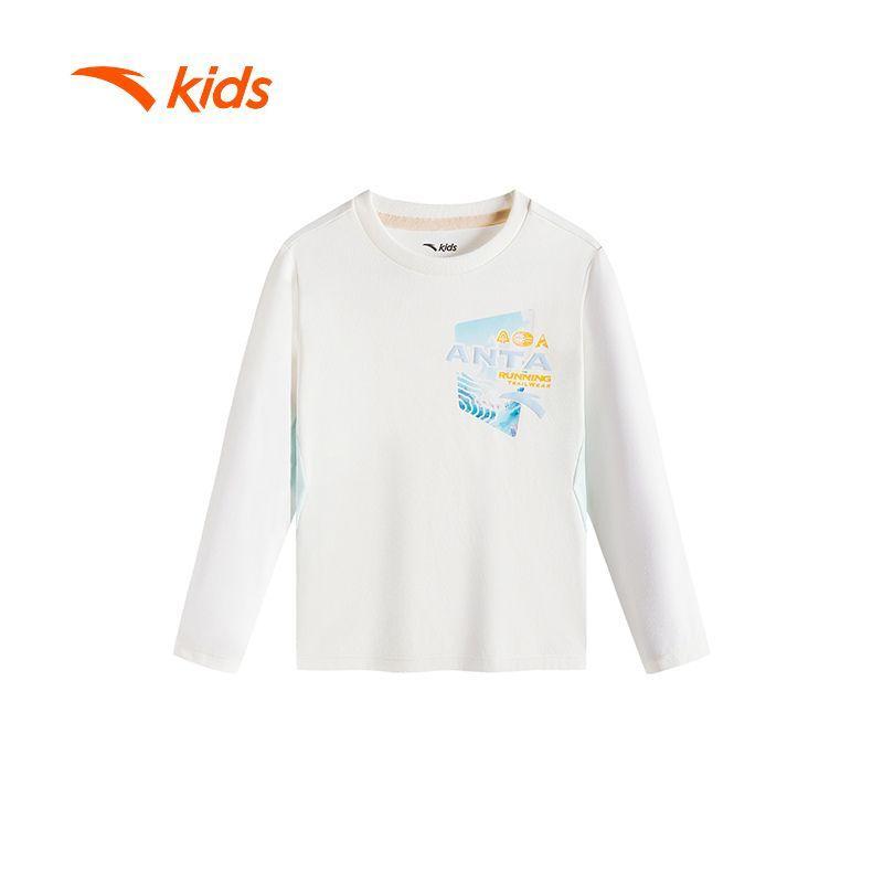 ANTA KIDS Áo Thun Dài Tay Bé Trai Ls Tee Running 3524C9403. Thoải Mái, Thoáng Khí. Bảo Hành Chính hãng ANTA Kids