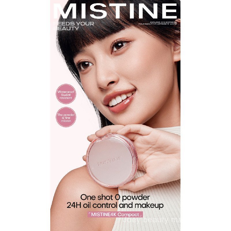 Bột trang điểm dạng bột nhỏ gọn MISTINE 9g Kem che khuyết điểm kiểm soát dầu chống nước 33A5