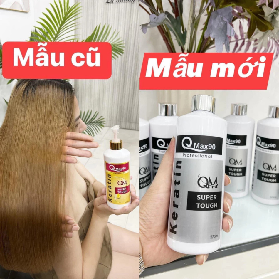 Keratin Qmax90, Keratin phục hồi tóc cháy, tóc nhũn, tóc bông xù, tóc hư tổn nặng chai 525ml | Trunghair