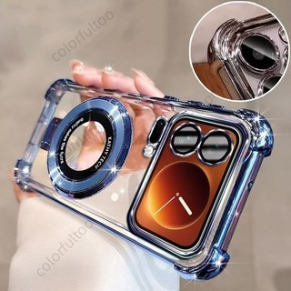 Vỏ Mềm Cho Xiaomi 17 Pro Max 17ProMax Mi17 Xiaomi17Pro 5G 2025 Ốp Chống Sốc Thạch Trong Suốt Có Giá Đỡ Từ Tính Dày Túi Khí Ốp Lưng Điện Thoại