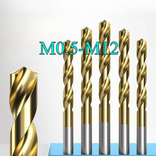 Mũi khoan xoắn thép tốc độ cao mạ titan mũi khoan thép không gỉ kéo dài mũi khoan đồng hợp kim nhôm kim loại M0.5-M12 lỗ mở [JYD-ZZ-Z]