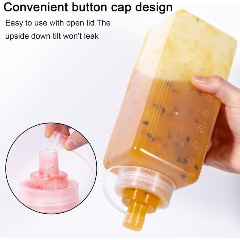 800 / 1000ML Nhà Bếp Cấp Thực Phẩm Bóp Nước Sốt / Nhựa Chống Rò Rỉ Chai Gia Vị