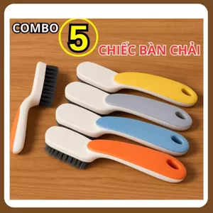 COMBO 5 Chiếc Bàn Chải Đánh Giày Lông Nhựa PP Mềm Mại, Bàn Chải Đa Năng Cầm Tay Tiện Lợi.
