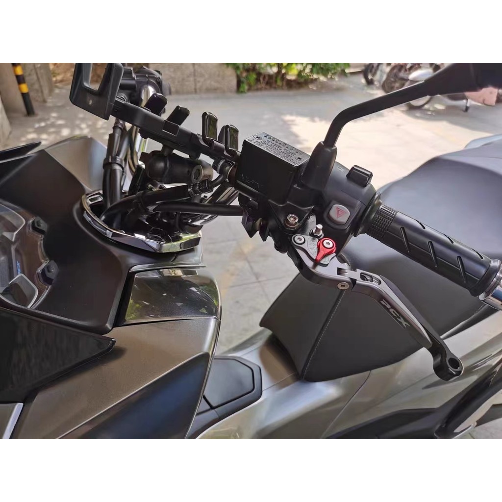 CHO XE HONDA PCX160 2022-2025 Đòn bẩy phanh đĩa trước & sau có chức năng đỗ xe Cần phanh ly hợp có thể điều chỉnh