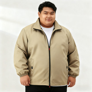 Áo khoác nam size lớn chống gió có mũ và zipper, thoáng mát