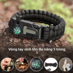 Đa chức năng Leo núi ngoài trời La bàn Dây ô Vòng tay SOS Còi khẩn cấp Thiết bị sinh tồn