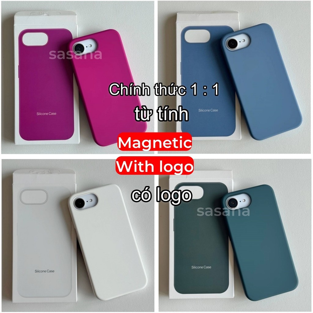 Ốp điện thoại silicon lỏng từ tính cho iphone 16 / 15 / Pro / Pro Max / Plus / 16e Hoạt hình bật lênĐược trang bị