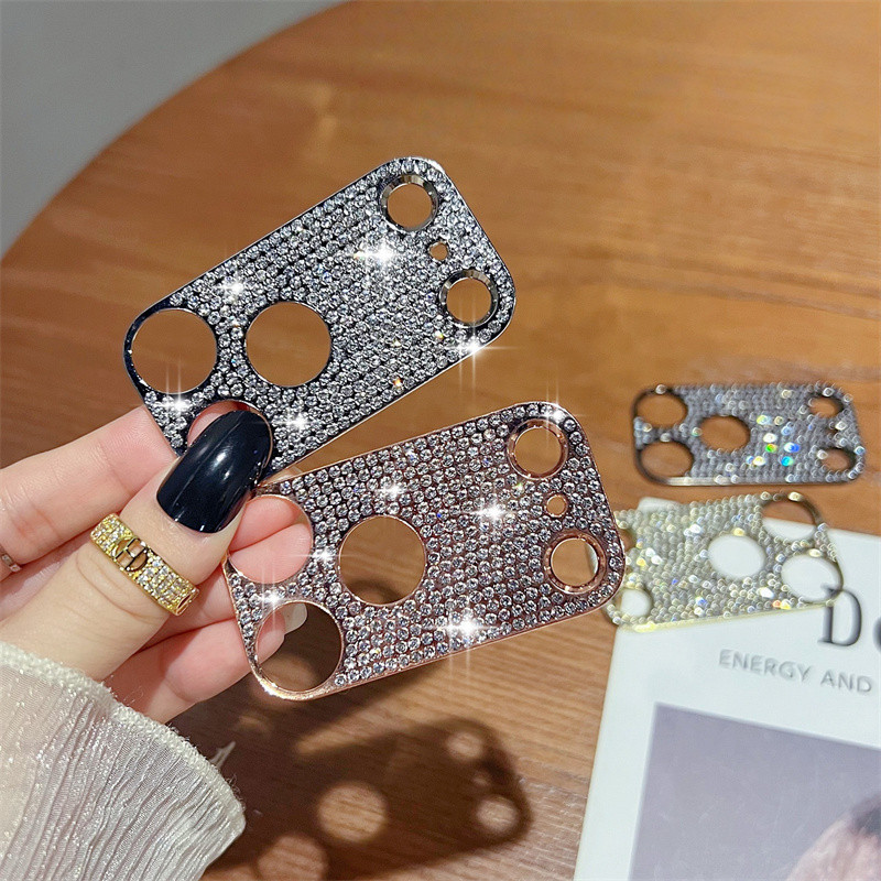 Tích Hợp Flash Kim Cương Điện Thoại camera Bảo Vệ Cho iPhone 17 Pro Max 13 14 15 16 Pro Max Air 16 plus Màn Hình Ống Kính Bảo Vệ Phim Cho Ống Kính