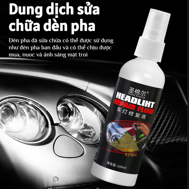 🔥SALE SỐC🔥 Dung dịch sửa chữa đèn pha ô tô, đánh bóng chống trầy xước và ố vàng, dung dịch sửa chữa chống trầy xước/Dung dịch sửa chữa đèn pha acrylic trong suốt/dung dịch tẩy ố đèn pha/bộ đánh bóng đèn pha ô tô