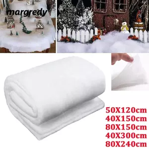 MARGREDY Giáng Sinh Chăn Tuyết, Mô Phỏng Trang Trí Thảm Tuyết Giả, DIY Nhân Tạo Cotton Có Thể Tái Sử Dụng Cây Giáng Sinh Phông Nền Trang Trí Giáng Sinh