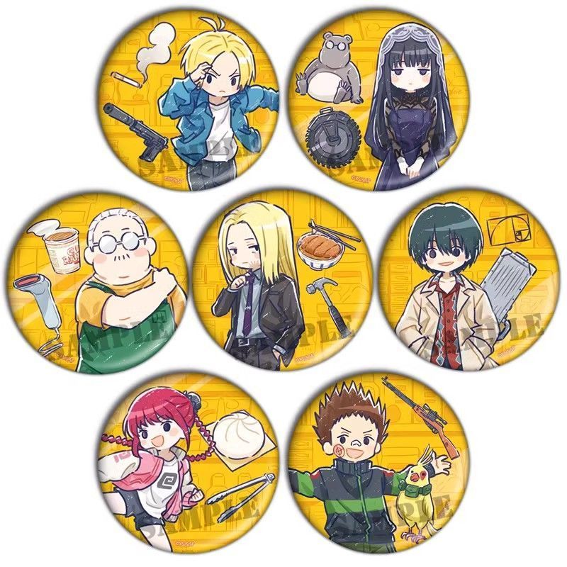 SAKAMOTO DAYS Anime Huy Hiệu 58mm - Trâm cài kim loại dễ thương hình Asakura Shin cho túi xách và quà tặng