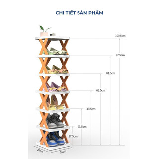 Kệ Để Giày Thông Minh Xếp Chồng Đa Năng Tiết Kiệm Không Gian Tủ Kệ Gia Đình Buna.