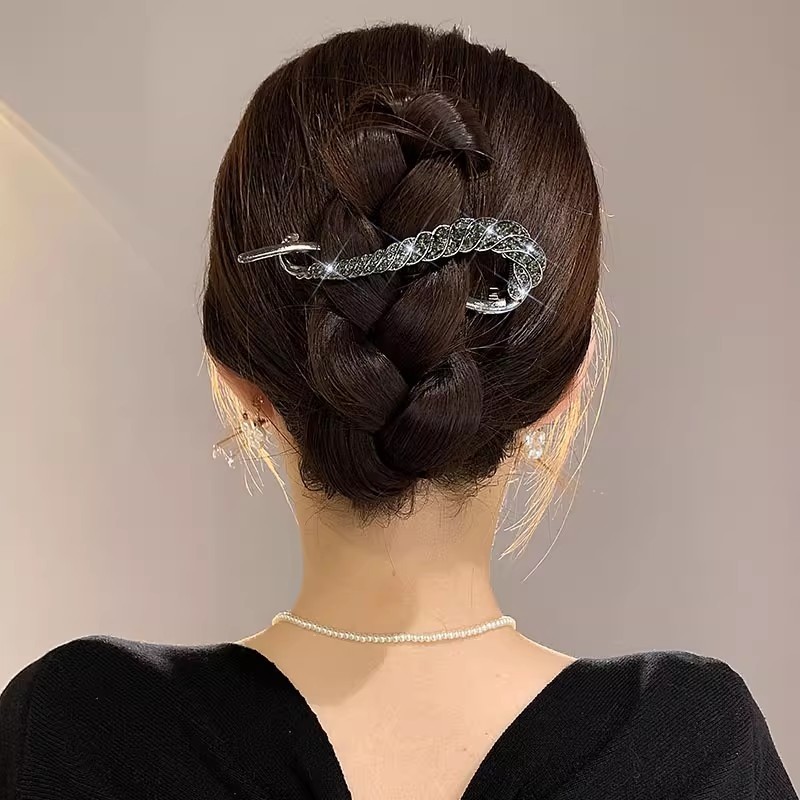 Kẹp Tóc Hoa Nữ Tính Khí Phong Cách Mới Thời Trang Kẹp Xoắn