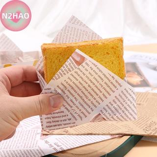 N2HAO 100 Chiếc Gói Nướng Bánh Gói Thực Phẩm Chống Mỡ Túi Giấy Sandwich Donut Bánh Mì Bọc Bánh Mì Hamburger Túi Giấy Phụ Kiện Nhà Bếp Nướng Bánh n