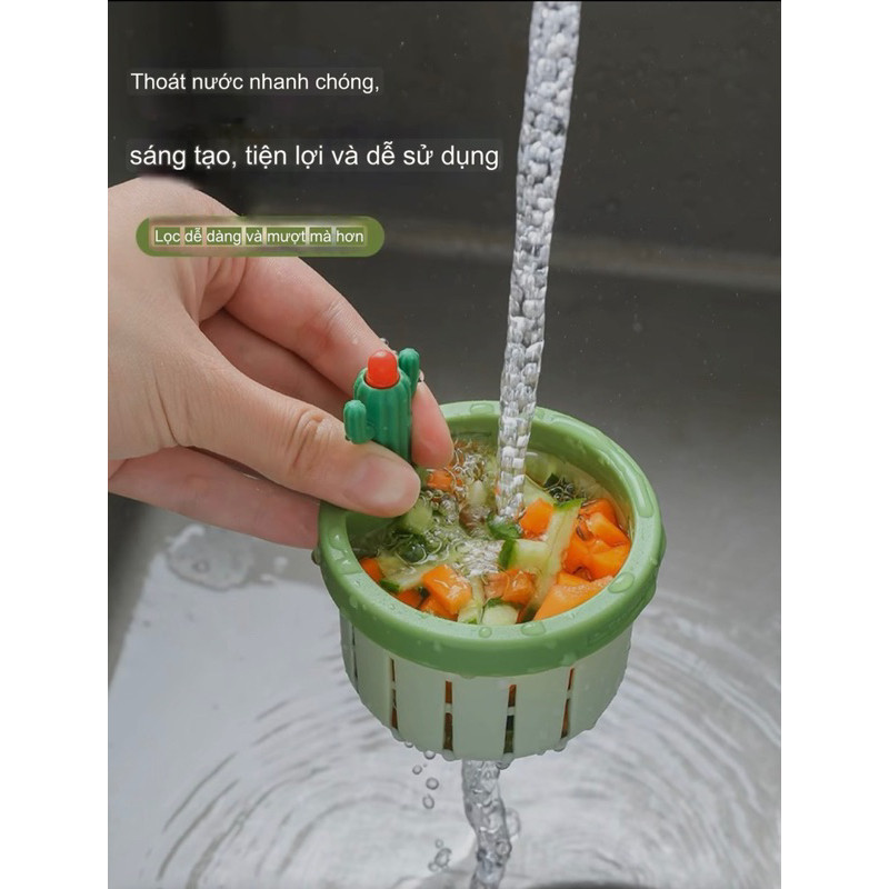 Bộ Lọc Thoát Nước Bồn Rửa Chén Hình Cây Xương Rồng ,Thu Gom Rác Thải Ở Bồn Rửa Chén Chống Tắc Nghẽn