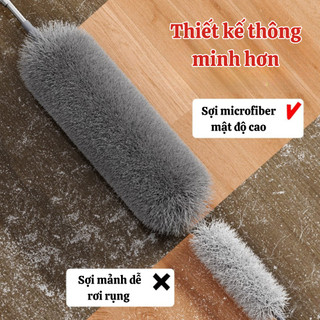 Chổi Quét Bụi Cán Dài Xoay 360 Độ Linh Hoạt, Cây Lau Bụi Làm Sạch Trần Nhà Và Ngóc Ngách Tiện Lợi