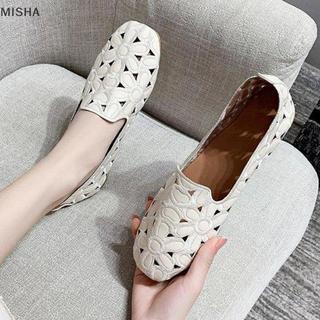 Misa Mùa Hè 2025 Mới Kích Thước Lớn Mũi Vuông Nông Miệng Giày Đế Mềm Mẹ Giày Đơn
