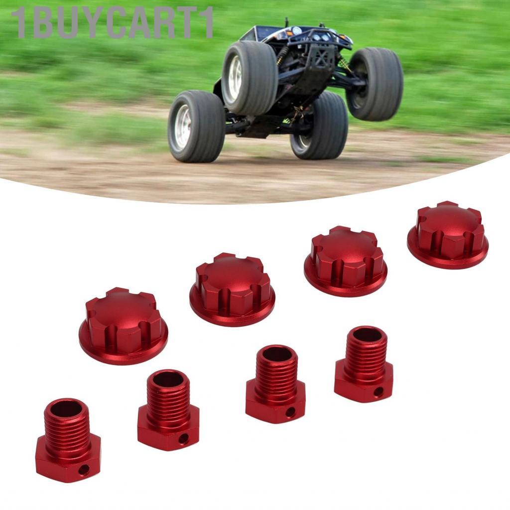 1buycart1 RiToEasysports 17mm RC Wheel Hubs Hex Kit Bộ chuyển đổi hợp kim nhôm để nâng cấp 1/10 (Màu đỏ)