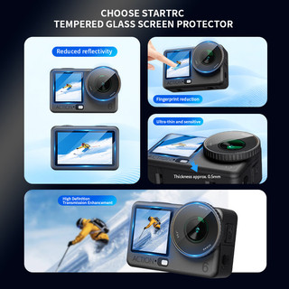 Dành Cho DJI Action6 Phim Cường Lực HD Chống Trầy Xước Chống Cháy Nổ Phim Bảo Vệ Máy Ảnh Thể Thao Phụ Kiện