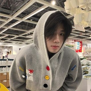 Áo len thêu Dopamine cao cấp dành cho nam và nữ Mỹ Retro Street