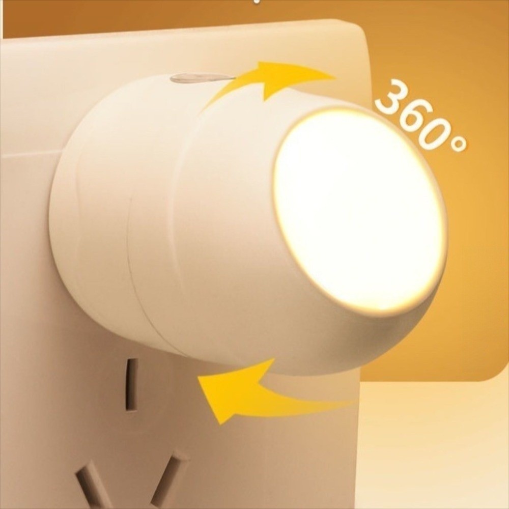Đèn ngủ LED Bamboob bảo vệ mắt, điều khiển tự động, xoay 360° - Mini đầu giường