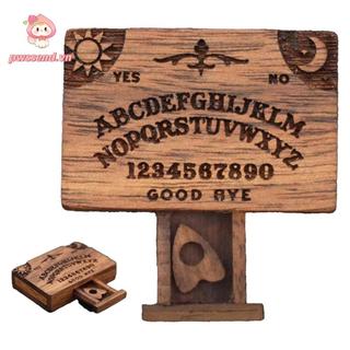 PWSEND Đồ thu nhỏ bằng gỗ, Khóa tình yêu Bảng cầu cơ thủ công có ngăn kéo, Bảng nói chuyện Retro Trang trí nội thất Bảng thu nhỏ có ngăn kéo