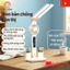 đèn học để LED Có Màn Hình Hiển Thị Đồng Hồ Tích Điện, đèn ngủ Đèn Bàn Học 3 Màu Ánh Sáng Chống Cận Thị