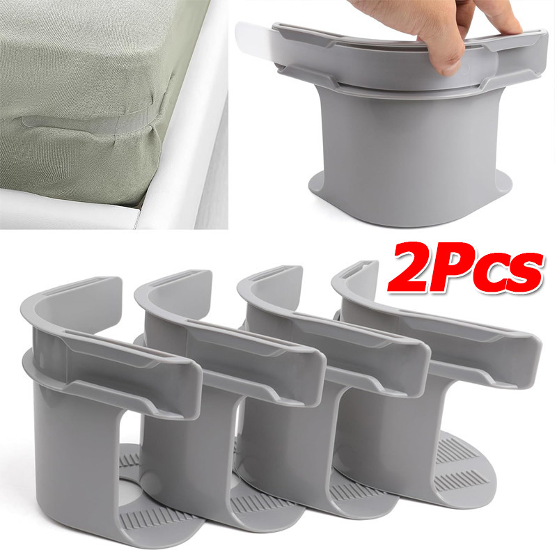 1 / 2 chiếc Kẹp ga gối vô hình / Kẹp Drap giường không pin chống trượt / Giá đỡ tấm không nhăn