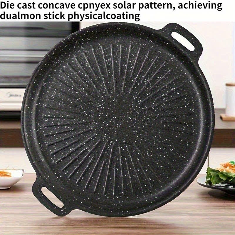 Chảo nướng vân đá chống dính 34cm, chảo dùng được cho bếp từ bếp ga bếp cồn, bếp từ (CHẢO VÂN)