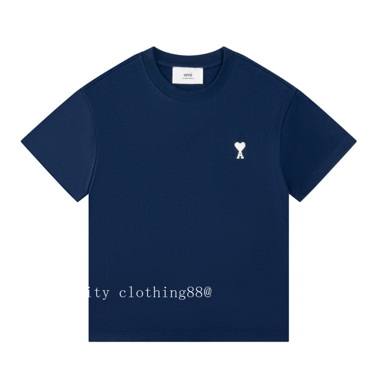 Áo thun cotton cổ tròn thêu trái tim trắng - Chất liệu tốt, sẵn sàng giao ngay