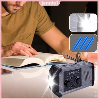 Đài phát thanh khẩn cấp quay tay Đài phát thanh thời tiết AM / FM có đèn pin LED Báo động SOS Đài phát thanh di động cho các trường hợp khẩn cấp ngoài trời trong nhà [jennie1.vn]