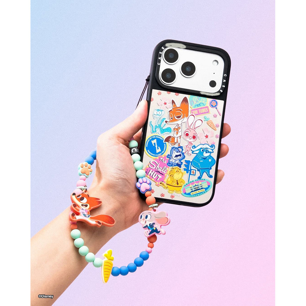 CASECASE X Zootopia 2 Stickermania Ốp Lưng Đen & Bạc Gương Hút Từ Tính iPhone Dành Cho IPhone 17 Air 16 15 14 13 12 Pro Max Plus Ốp Lưng Cứng Có Hộp Khắc logo