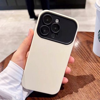 Ốp Silicon Lỏng 2 Trong 1 Macaron Cửa Sổ Lớn Mềm Chống Sốc Ốp điện thoại Cho iPhone Air 17 16 15 14 13 12 11 Pro Max Plus