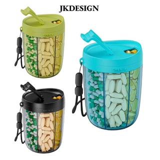 Bình đựng thuốc JKDESIGN, Hộp đựng thuốc không chứa BPA bằng nhựa, 6 ngăn mở rộng Hộp đựng thuốc thiết kế chống vi trùng mở rộng cho Vitamin