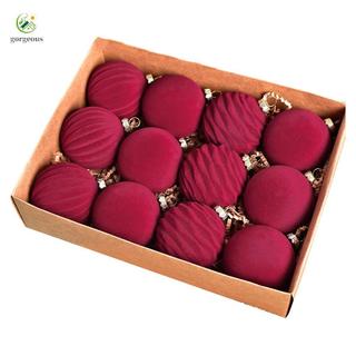 ⭐GROUS⭐Burgundy Christmas Ornaments Festive Decorative Display Luxurious Holiday Decor