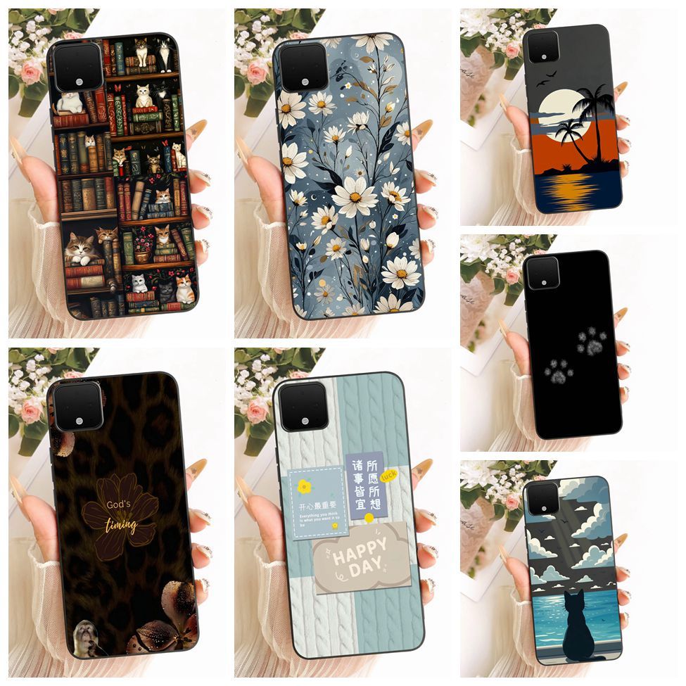 Ốp lưng Google Pixel 4 XL Silicon Mèo Dễ Thương Thời Trang Bướm Vỏ Sơn Ngộ nghĩnh G020P G020