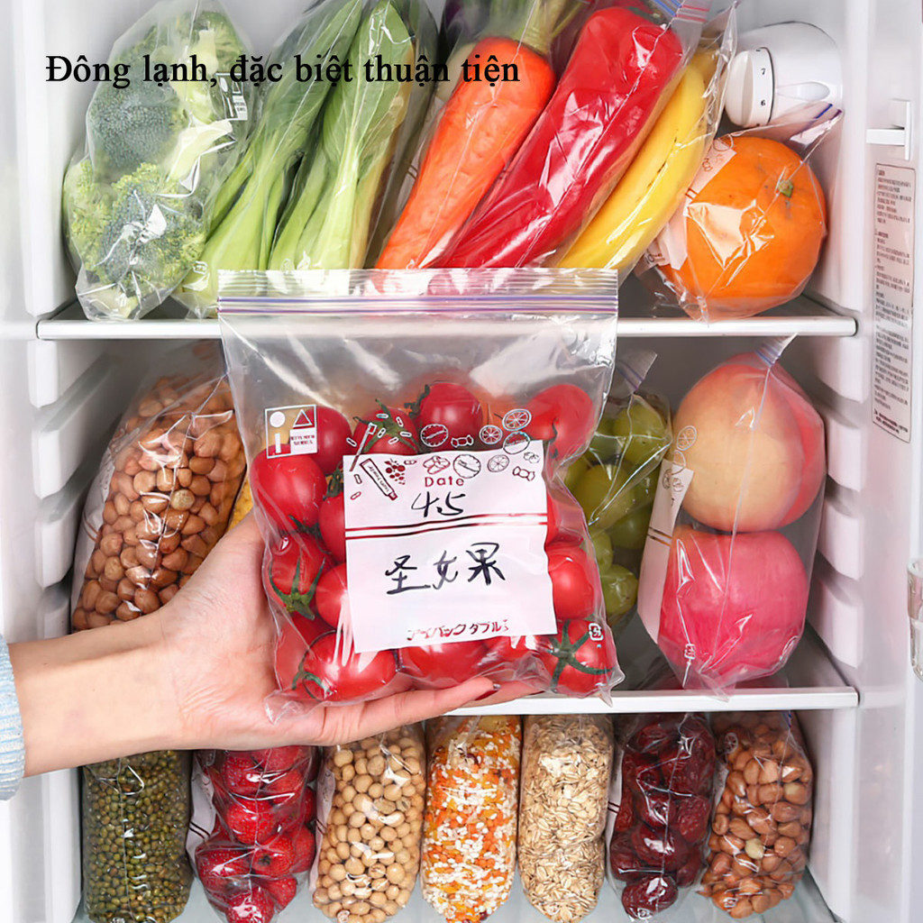 M6B7 hộp túi zíp zip đựng thực phẩm tái sử dụng nhiều lần trong tủ lạnh MALAN