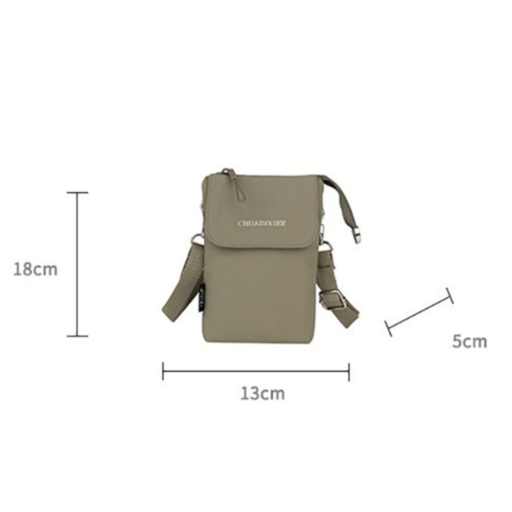 Túi đeo chéo HOBBYIN, Túi đựng điện thoại siêu nhẹ cỡ nhỏ, Dây đeo Nylon hợp thời trang có thể điều chỉnh Túi đeo vai màu trơn Unisex