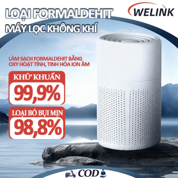 Máy Lọc Không Khí Mini Khử mùi Cao Cấp Welink,Diệt Khuẩn Tạo Ion Âm Cho Không Gian Sống Trong Lành