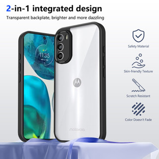 Dành Cho Motorola Moto G52 / G82 5G Ốp điện thoại Cứng Trong Suốt Mặt Sau Aryclic Khung Silicon Mềm Chống Rơi Chống Sốc Mỏng Bao