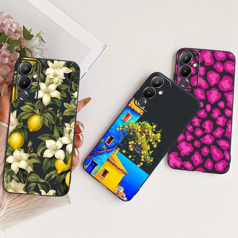 Ốp Cho Tecno Pova 7 Pro Pova 7 Ultra LJ8 LJ9 Ốp Điện Thoại Ốp Lưng Điện Thoại Hình Động Vật Hoạt Hình Dễ Thương Họa Tiết Sư Tử Rồng Vỏ Màu Đen Mềm