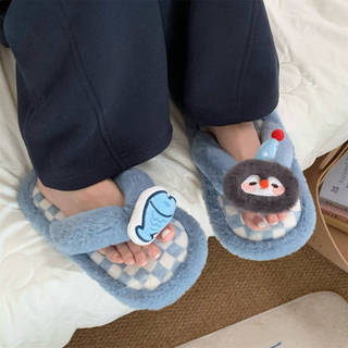 XIXITIAO Dép Cotton Nữ Sang Trọng Thu Đông Thời Trang Thoải Mái Hoạt Hình Dễ Thương Nhà Ngoài Trời