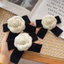Trâm Cài Áo Camellia Và Nơ Retro, Phù Hợp Cho Áo Khoác, Váy, Mũ, Túi - Vải và Kim Loại Thanhs Lịch