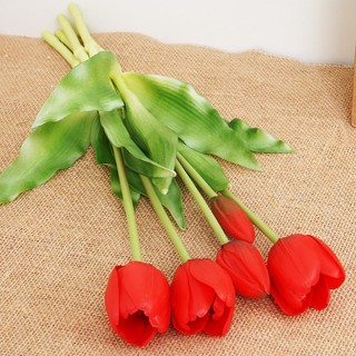 Hoa Tulip Giả Cao Su Cao Cấp Cảm Ứng Như Thật Decor Trang Trí Nhà Cửa Phụ Kiện Chụp Ảnh Phong Cách Bắc Âu Bó 5 Cành Đẹp Sang Trọng Cho Phòng Khách Ngủ Tiệc Cưới Sinh Nhật Quà Tặng Đạo Cụ Studio Nội Thất Mềm Mại Bền Màu Đa Dạng Sắc Latex Silk