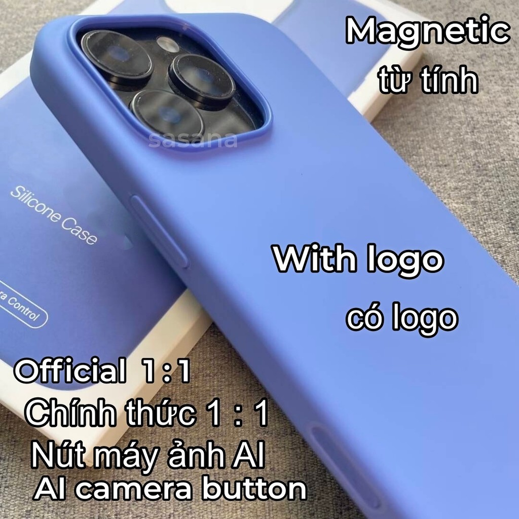 [Chất lượng hàng đầu chính thức 1: 1] Silicon lỏng từ tính cho iphone 16 / 15 / Pro / Pro Max / Plus / ốp điện thoại Có hoạt hình