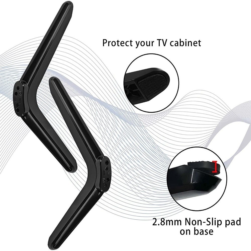 Đế TV YMIFI, Giá đỡ máy tính để bàn TV 32-55 Inch trên bàn, có thể điều chỉnh bằng bộ vít Giá đỡ chân đế TV để sử dụng máy tính để bàn Roku