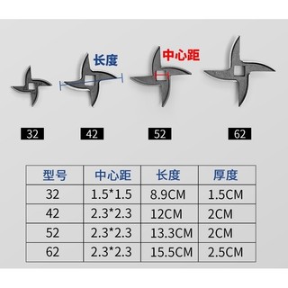 Máy xay thịt Phụ kiện lưỡi thép không gỉ Máy xay thịt Dao chéo Rùa122232425262Loại 5SK5