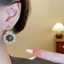 Bông tai zircon kim bạc, phong cách cổ điển, thời trang, đa năng, nhẹ nhàng sang trọng và bông tai cao cấp