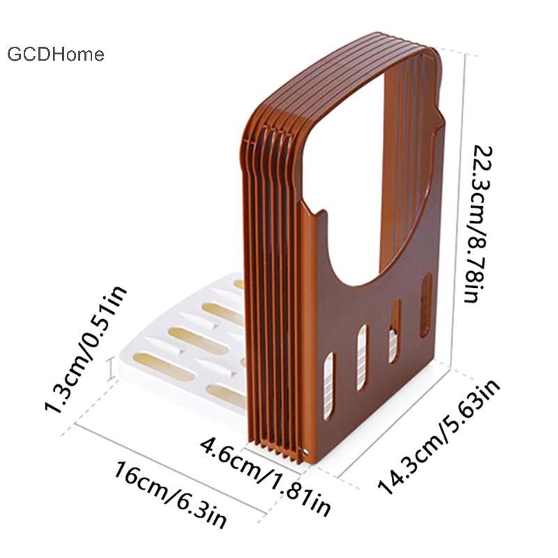 GCDHome Bánh mì nướng có thể điều chỉnh Máy thái bánh mì Giá đỡ có thể gập lại Dụng cụ cắt bánh Hướng dẫn cắt lát nhựa Dụng cụ nhà bếp tiện ích HOT